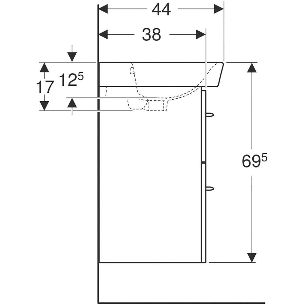 Allaskaappipaketti Ido Glow Square valkoinen 60 x 69,5 cm