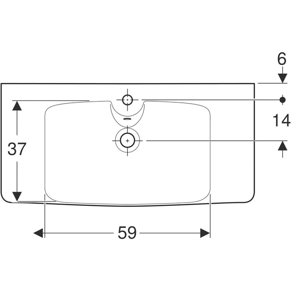 Tasoallas Ido Glow Square valkoinen 90 x 43,8 cm