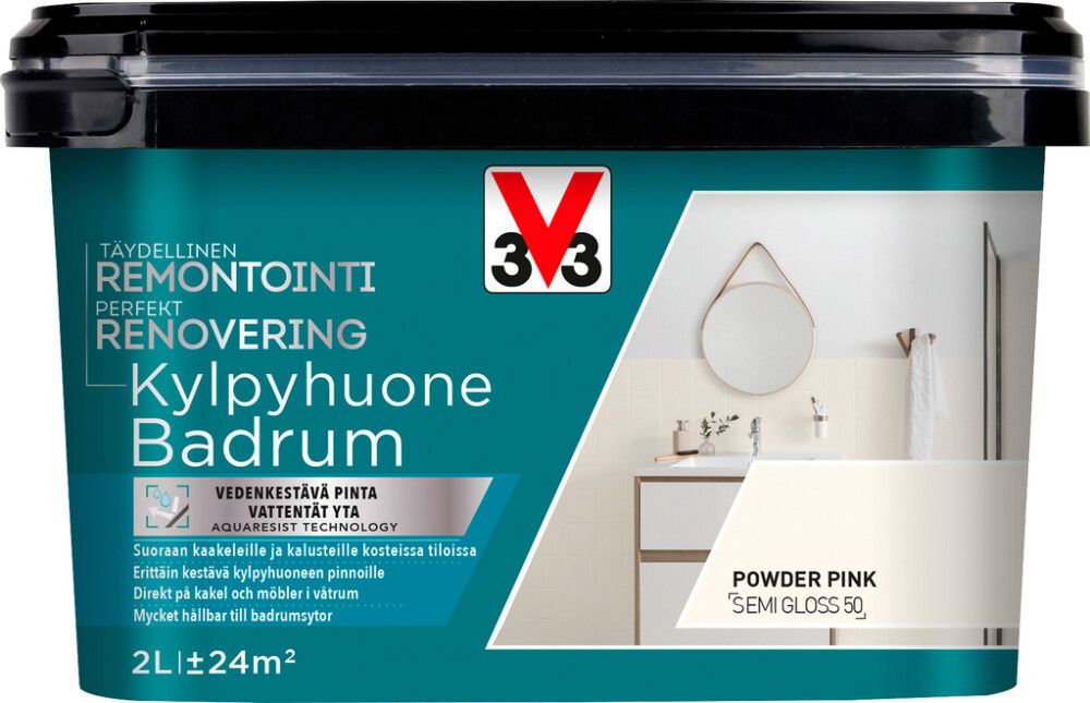 Kaakelimaali Seinille V33 Powder Pink