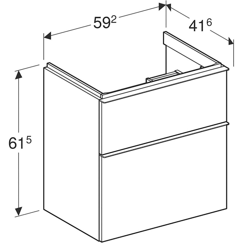 Alakaappi Geberit Icon tammi 59,2 x 41,6 cm