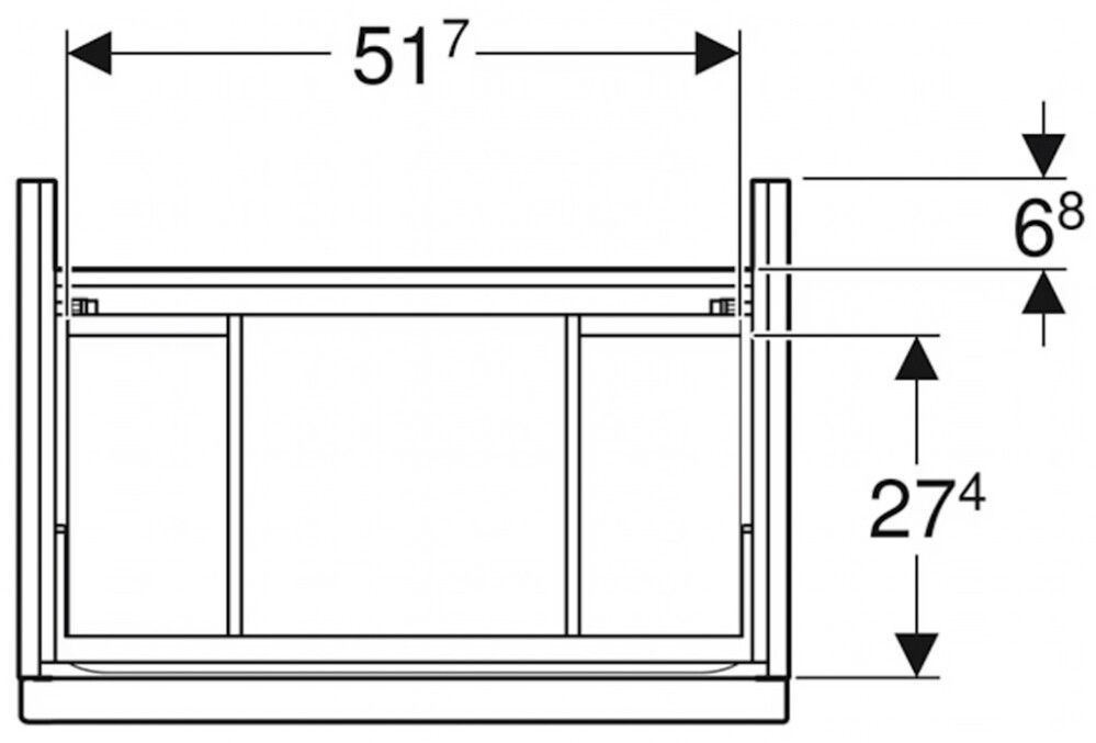 Alakaappi Geberit Icon tammi 59,2 x 41,6 cm