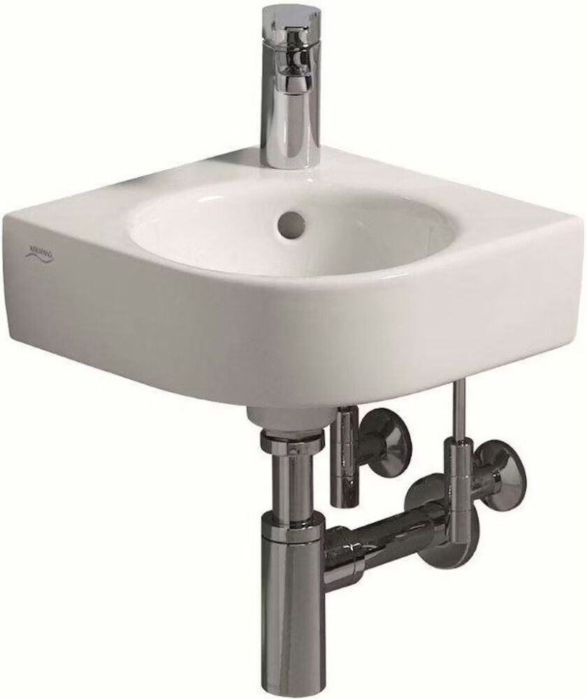 Kulmapesuallas Geberit Renova Compact valkoinen 45 x 39,5 cm