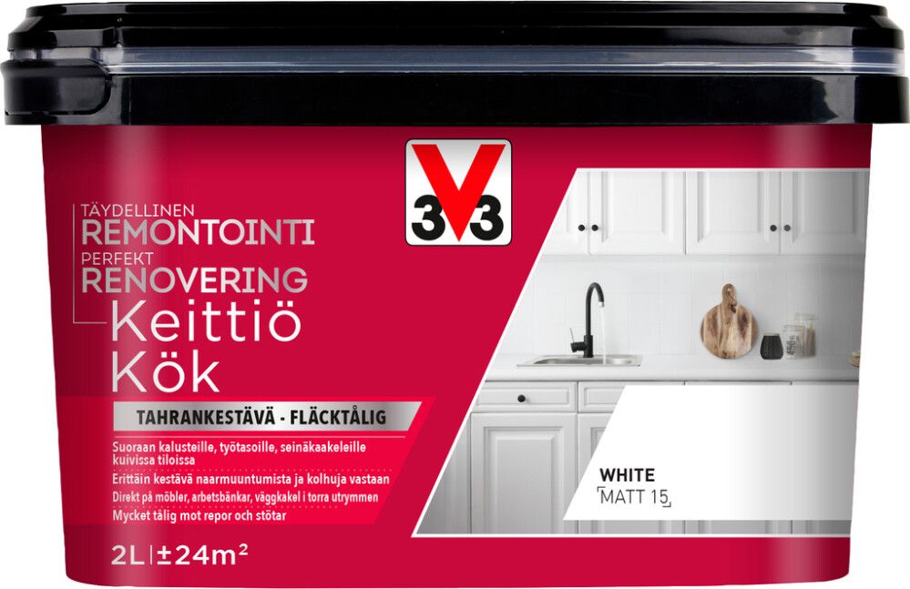 Kalustemaali Keittiö V33 Mattavalkoinen
