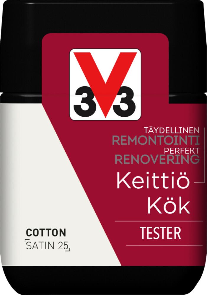 Kalustemaali Keittiö V33 Cotton 75 ml Testeri