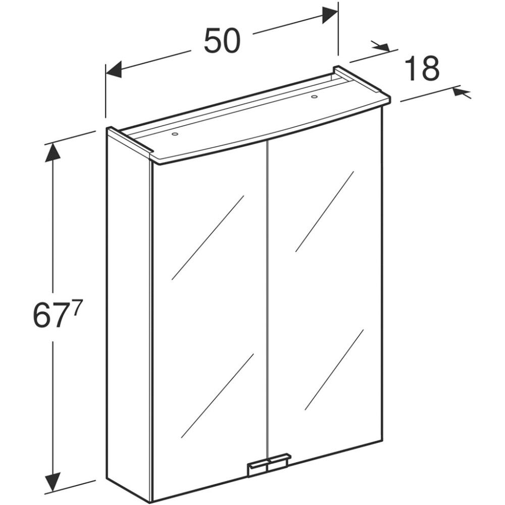 LED-peilikaappi Ido Reflect Clear valkoinen 50 cm