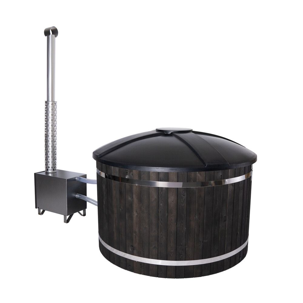 Kylpytynnyri Plastweld PW-SPA Freetime L 6-8 hlöä musta/mustagraniitti, 30kW