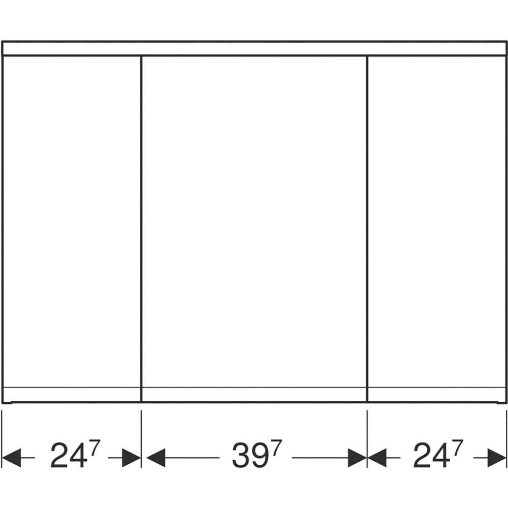 LED-peilikaappi Ido Glow Square tammi 90 cm