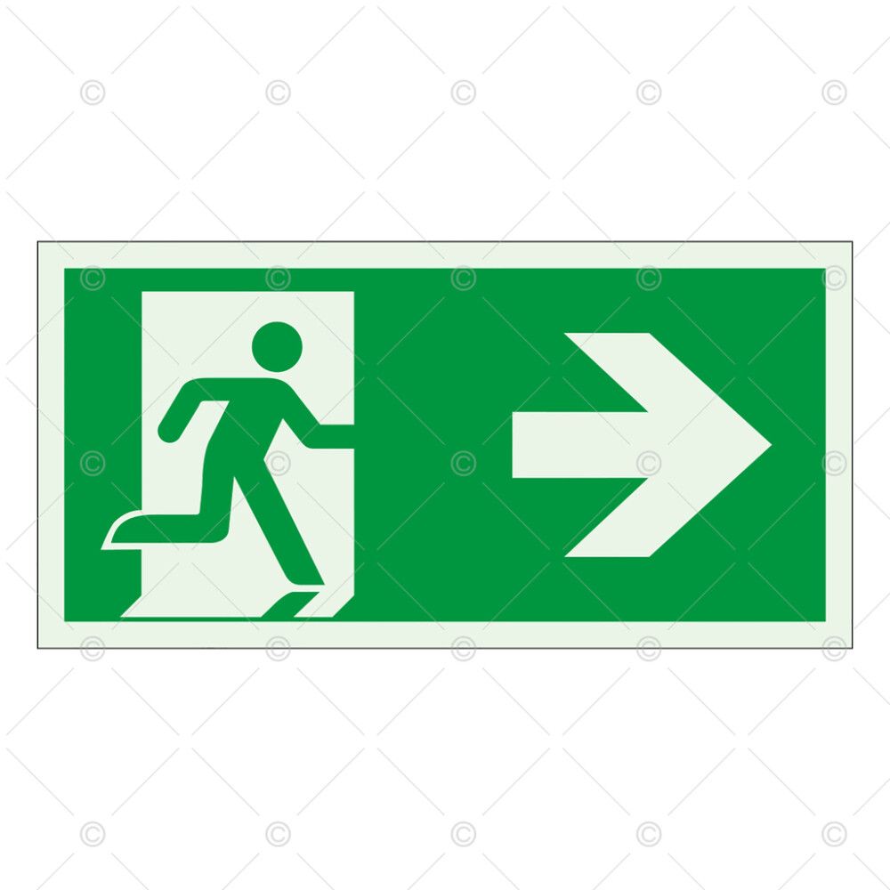 Huomiokyltti Poistumisreitti Oikea