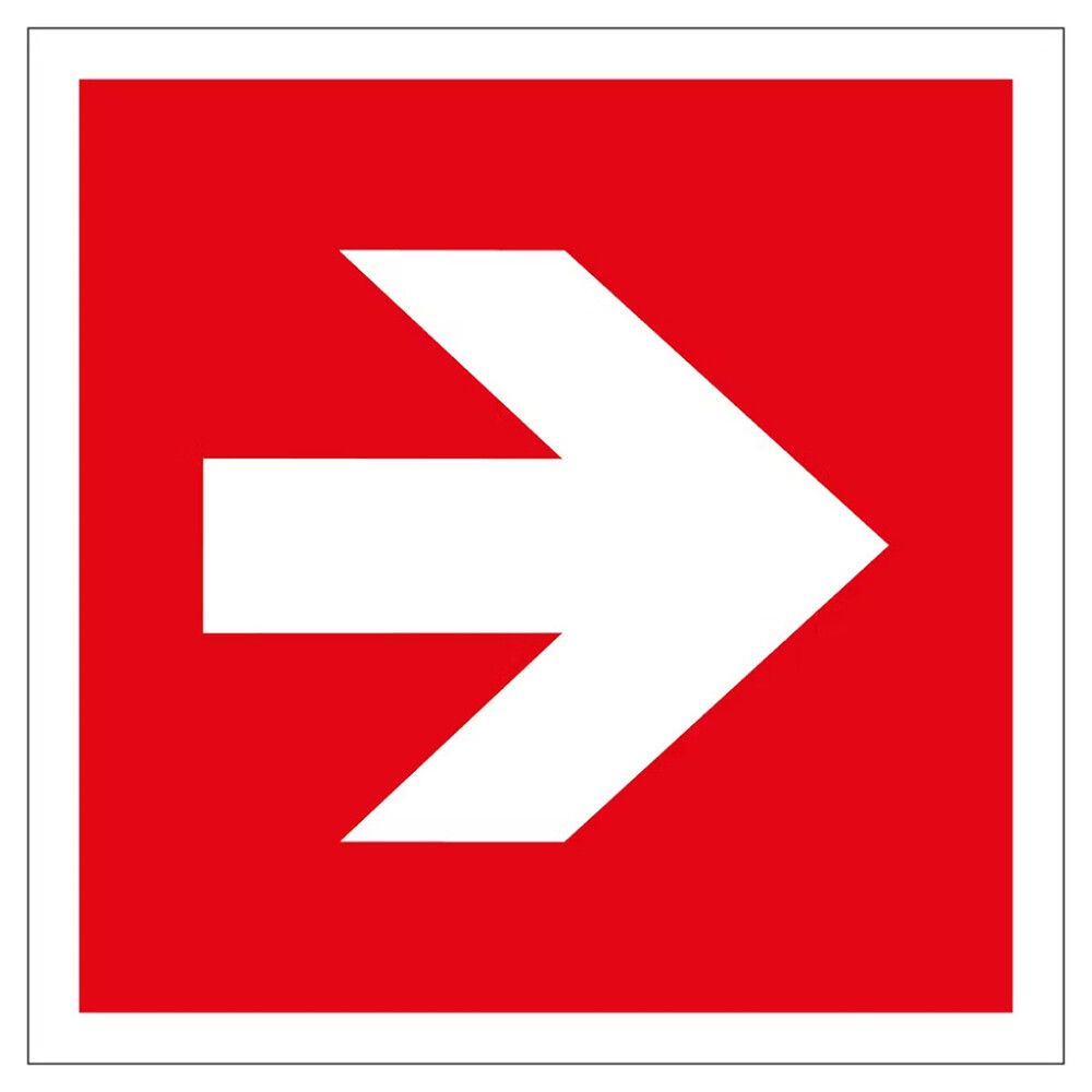 Huomiokyltti Suuntanuoli 200 x 200 mm Punainen