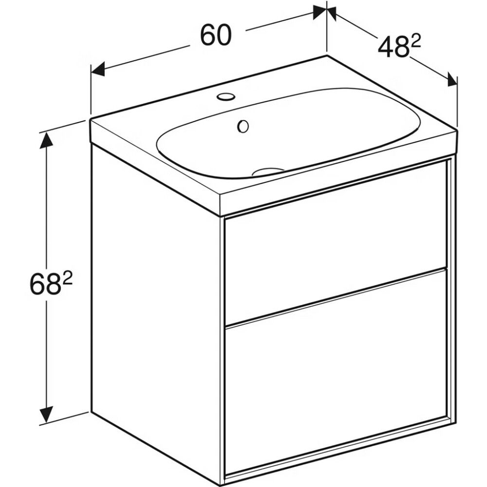 Allaskaappipaketti Ido Sense Art valkoinen 60 x 48,2 cm