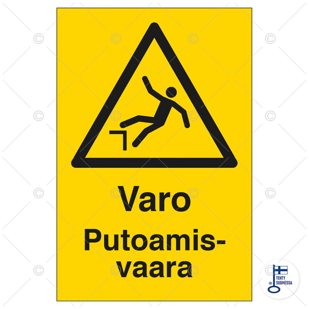 Huomiokyltti Varo putoamisvaara