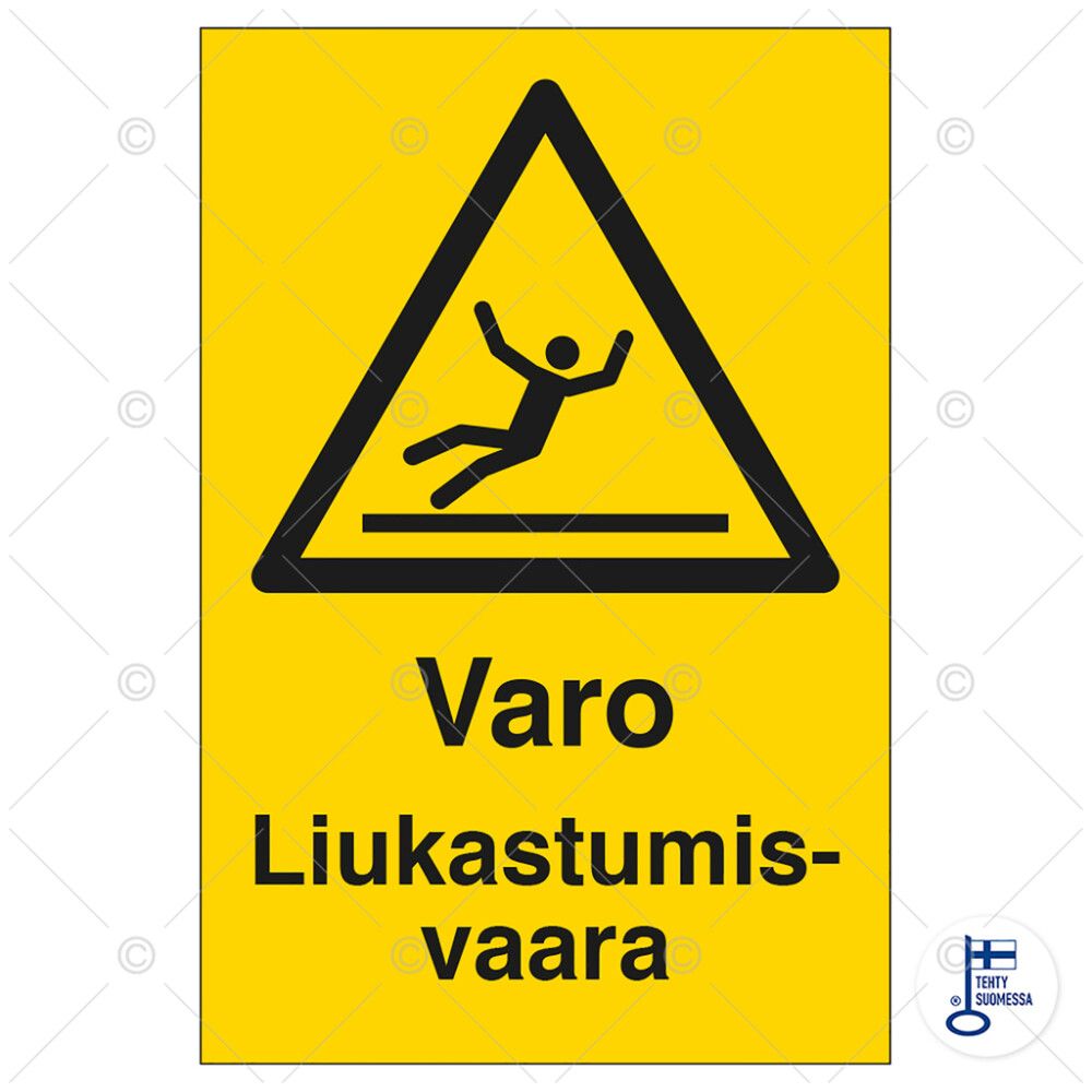 Huomiokyltti Varo Liukastumisvaara