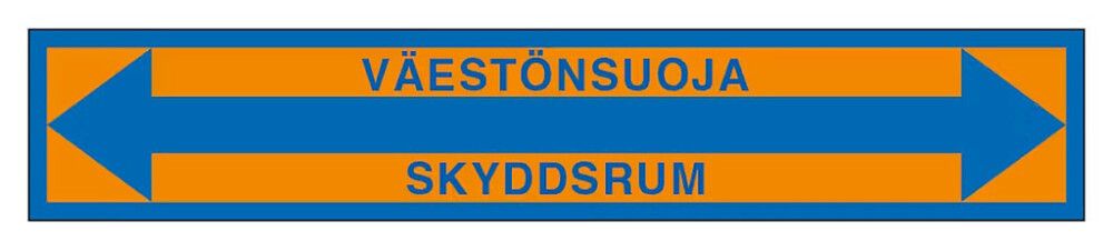 Huomiokyltti Väestönsuoja 550 x 100 mm