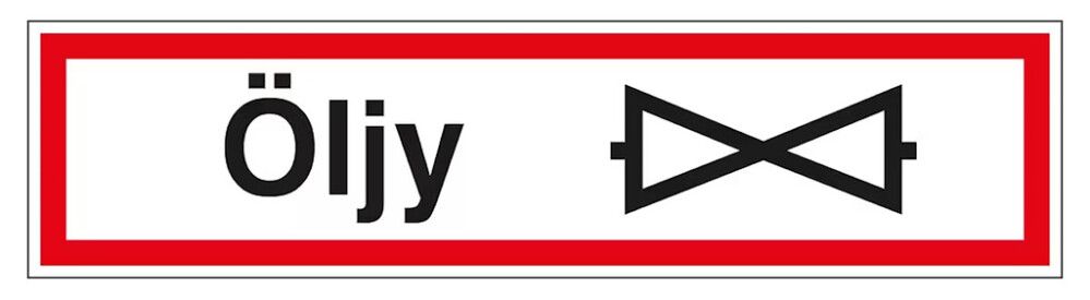 Huomiokyltti Öljy + sulku 400 x 100 mm