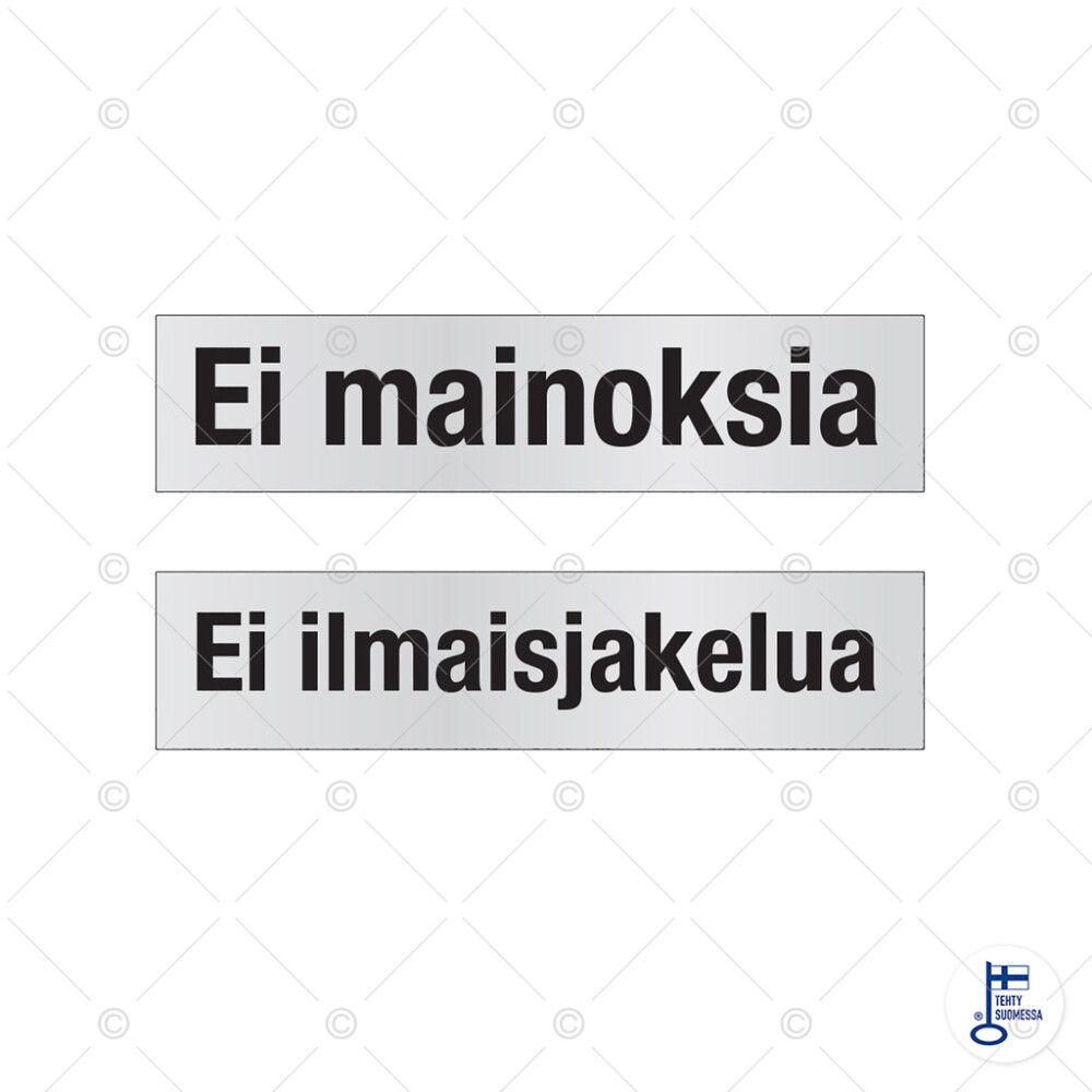 Tarra ei mainoksia/ilmaisjakelua 85 x 20 mm