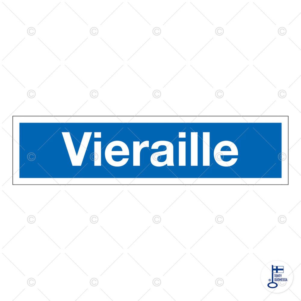 Huomiokyltti vieraille 200 x 50 mm