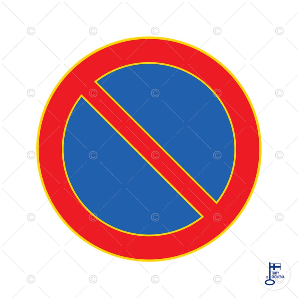 Tarra pysäköinti kielletty 150 mm