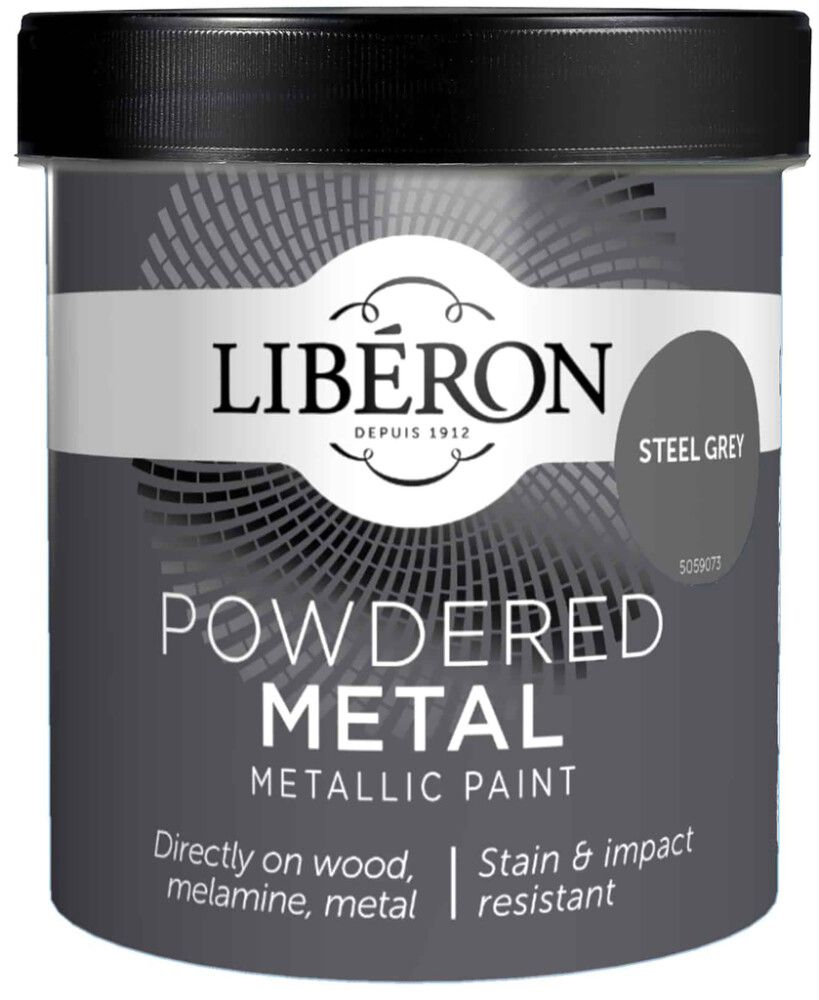 Metalliefektimaali Libéron Steel Grey 500 ml