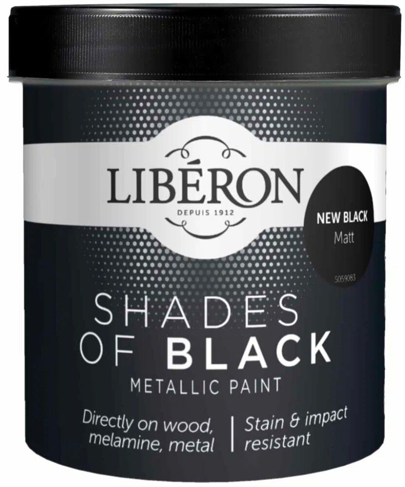 Metalliefektimaali Liberon Shades of Black Matt 500 ml