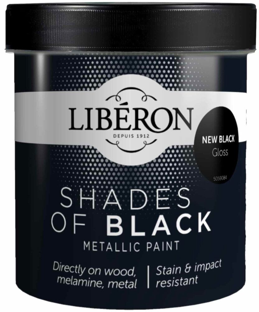 Metalliefektimaali Liberon Shades of Black Gloss 500 ml