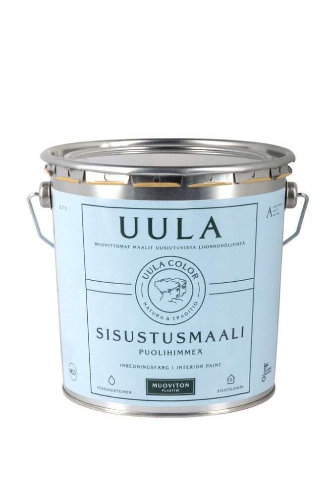 Sisustusmaali Uula 2,7 l Puolihimmeä Valkoinen