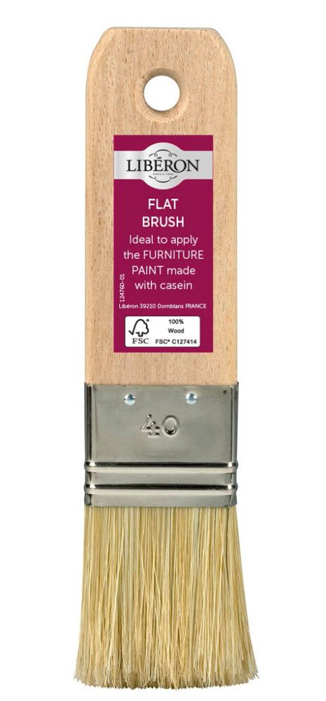 Kalustemaalisivellin Liberon Flat litteä 40 mm vaalea harjas