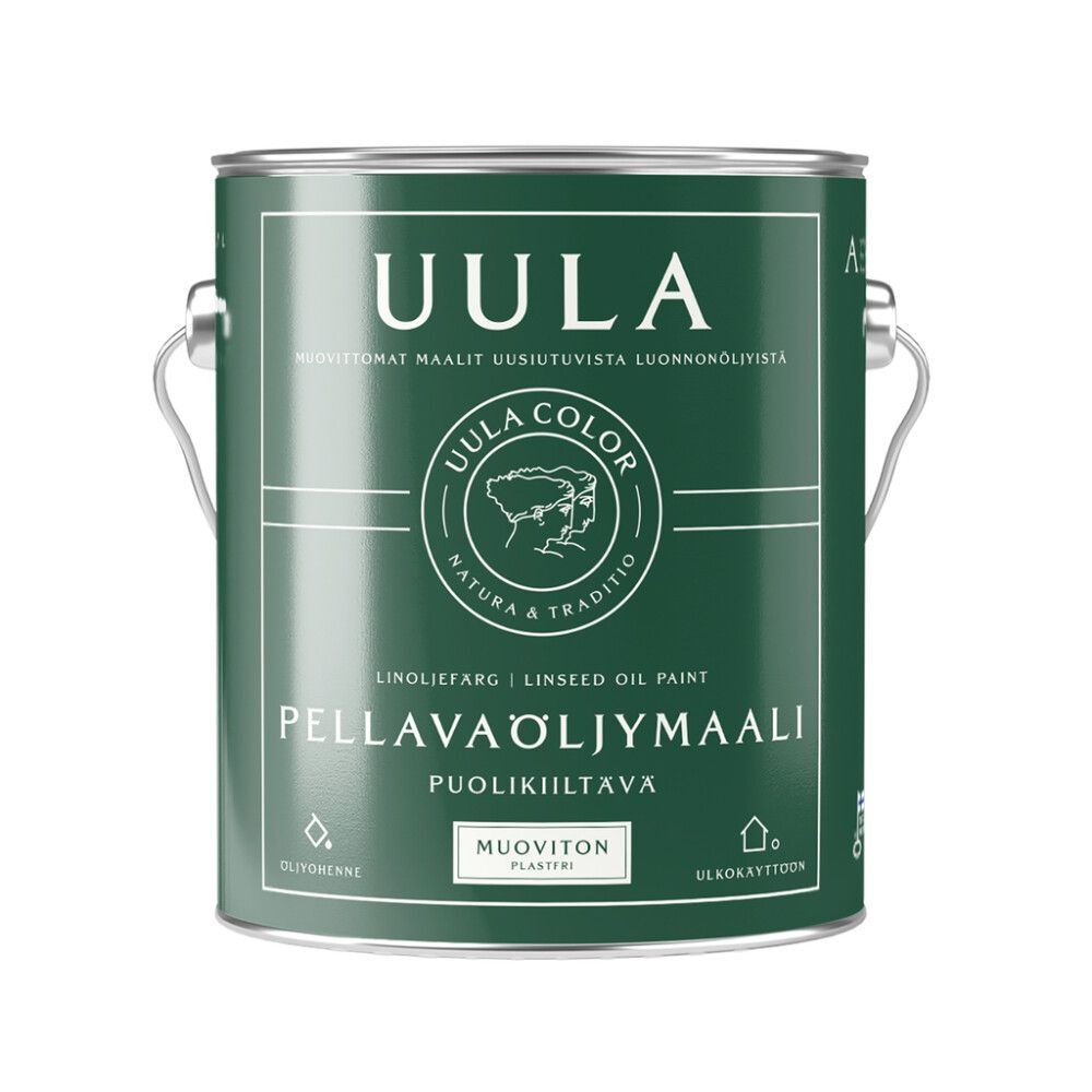 Pellavaöljymaali Uula Puolikiiltävä Valkoinen