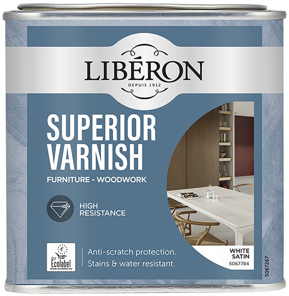 Kalustelakka Libéron Superior white satin 500 ml