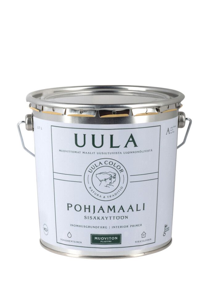 Sisäpohjamaali Uula 2,7 l Himmeä Valkoinen