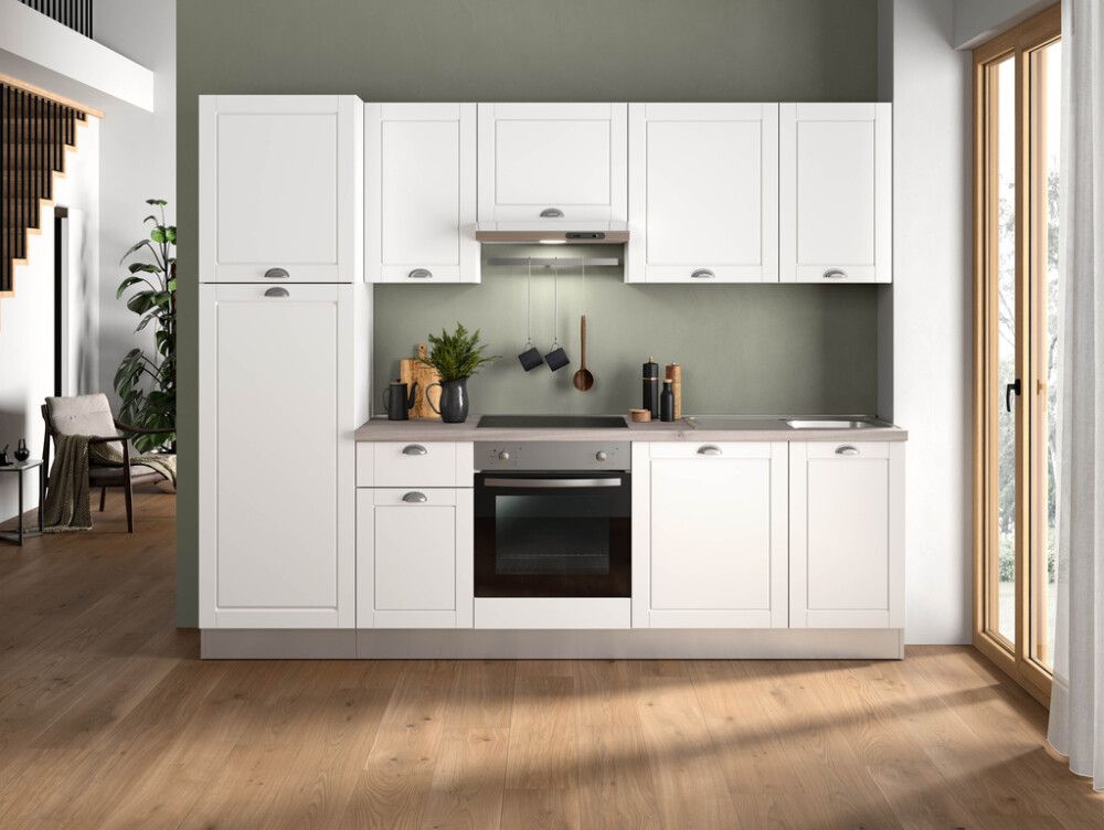 Keittiökokonaisuus Marinelli Anastasia mattavalkoinen 2,7 m, esikoottu