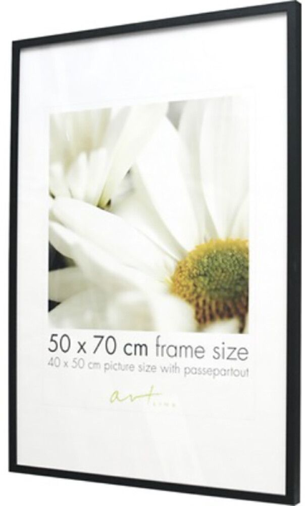 Valokuvakehys Leila Musta/Valkoinen/Tammi 50 x 70 cm Musta