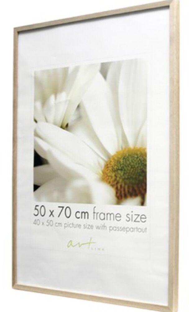 Valokuvakehys Leila Musta/Valkoinen/Tammi 50 x 70 cm Tammi