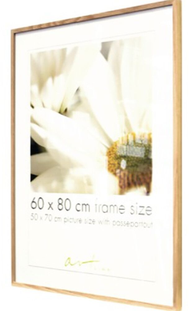 Valokuvakehys Leila Musta/Valkoinen/Tammi 60 x 80 cm Tammi