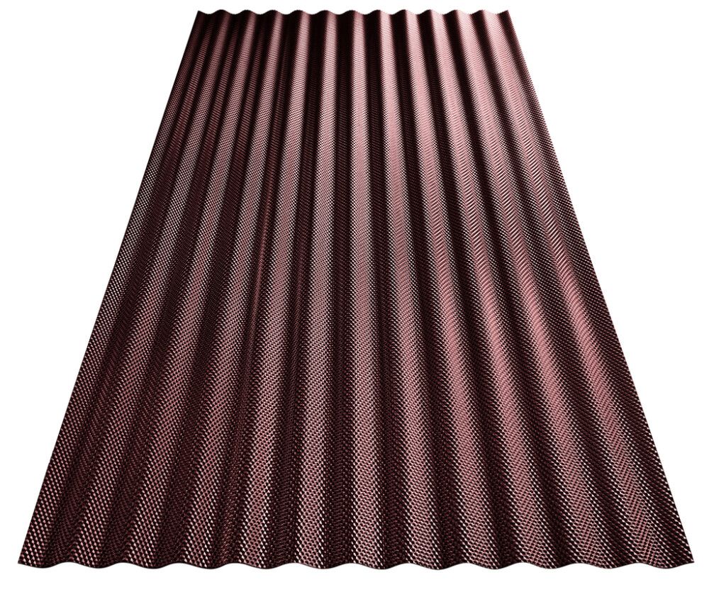 Aaltolevy Guttanit+ Sinus 2,5 x 900 x 2000 mm punaruskea