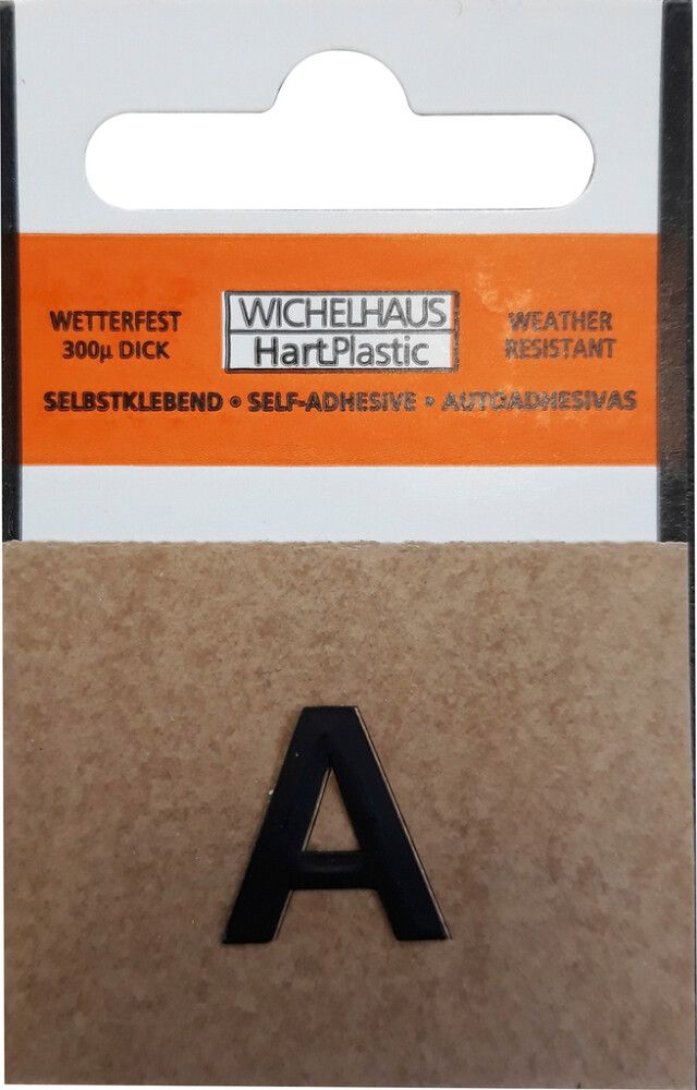 Kirjain Wichelhaus HartPlastic Musta 15 mm A