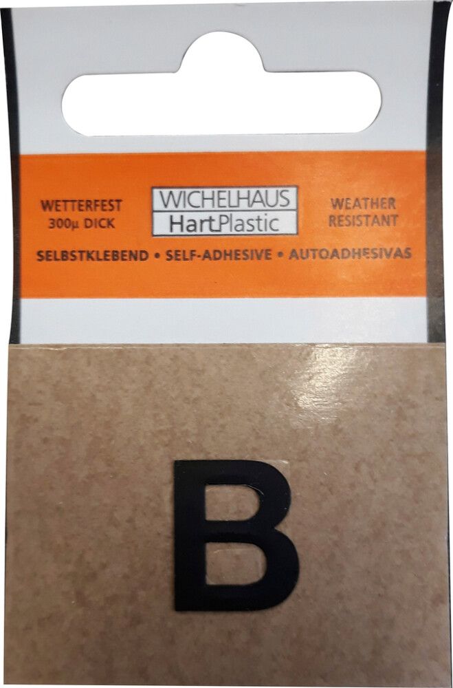 Kirjain Wichelhaus HartPlastic Musta 15 mm B