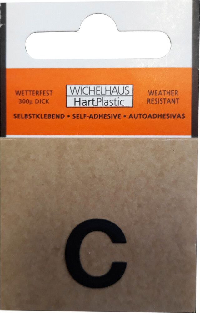 Kirjain Wichelhaus HartPlastic Musta 15 mm C