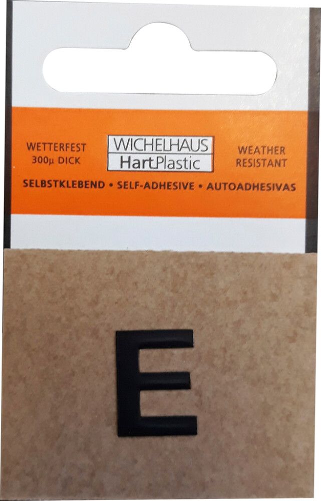 Kirjain Wichelhaus HartPlastic Musta 15 mm E