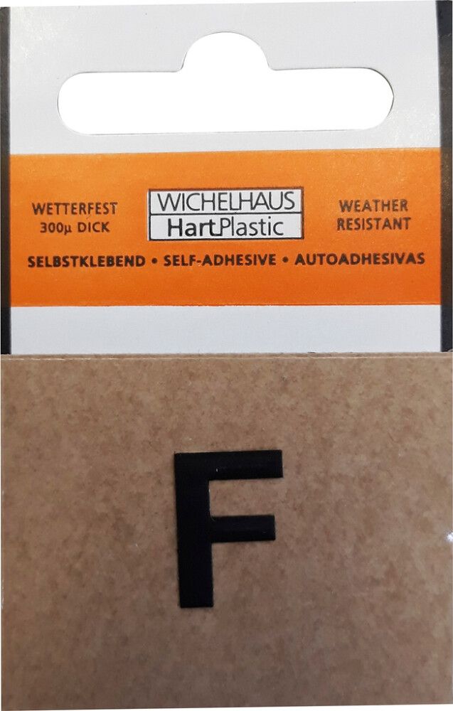 Kirjain Wichelhaus HartPlastic Musta 15 mm F