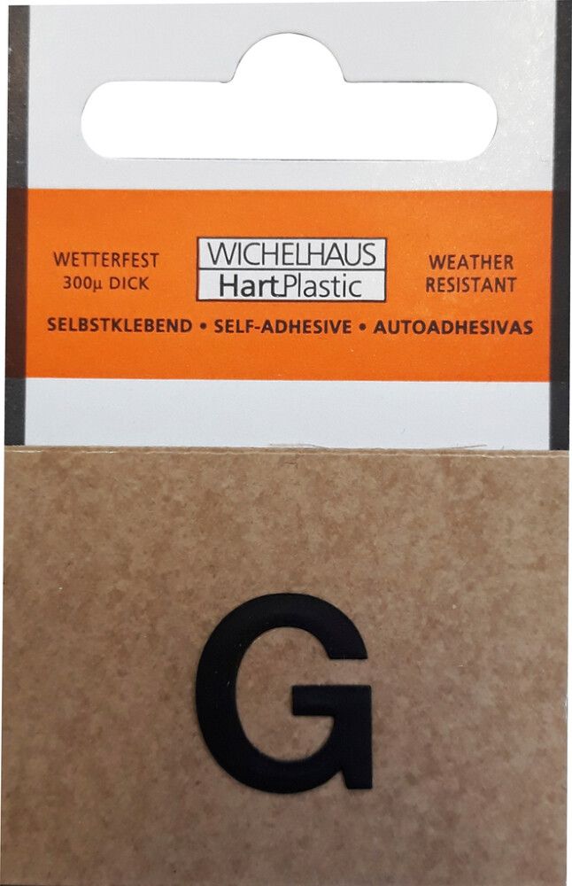 Kirjain Wichelhaus HartPlastic Musta 15 mm G
