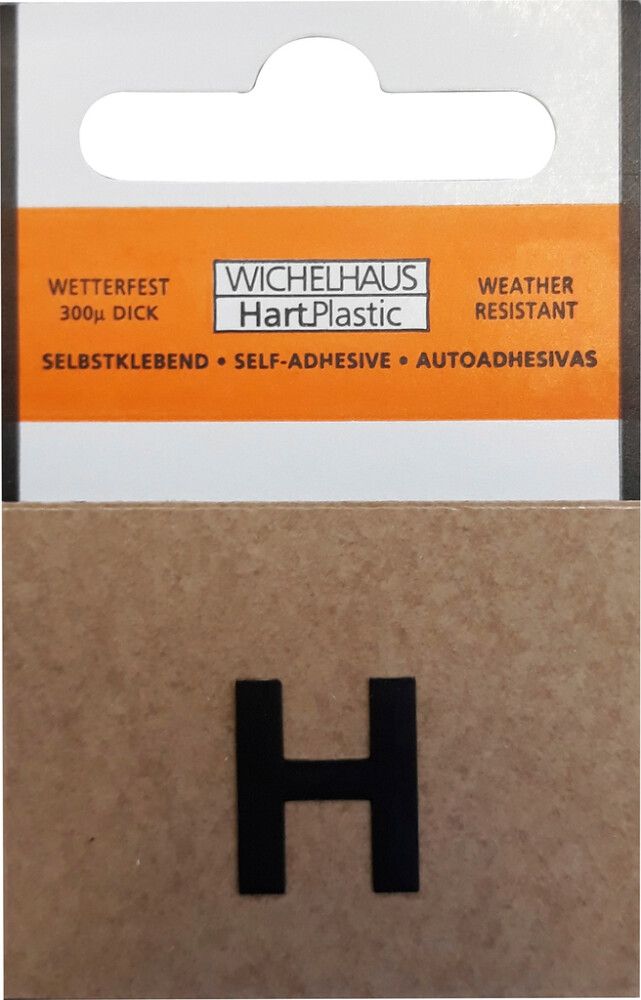 Kirjain Wichelhaus HartPlastic Musta 15 mm H