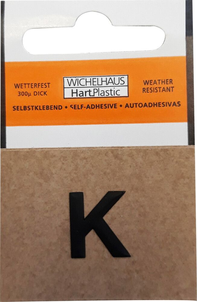 Kirjain Wichelhaus HartPlastic Musta 15 mm K