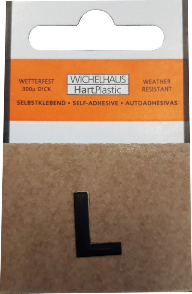 Kirjain Wichelhaus HartPlastic Musta 15 mm L