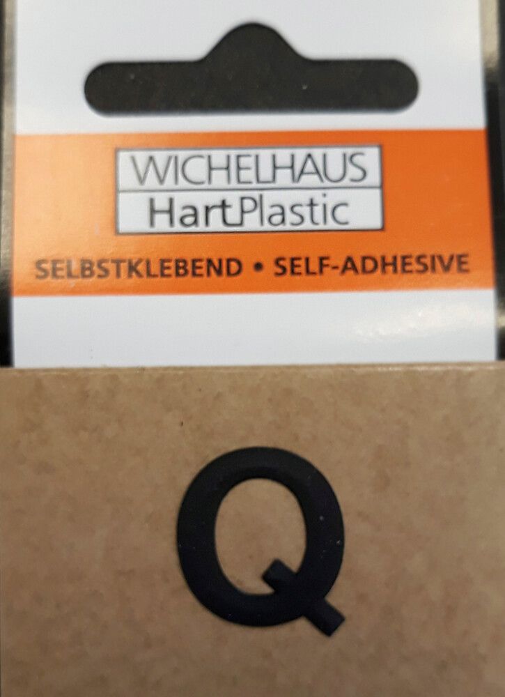 Kirjain Wichelhaus HartPlastic Musta 15 mm Q