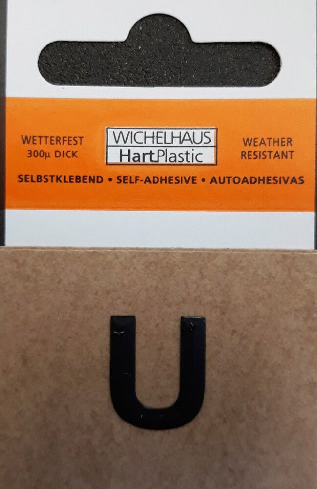 Kirjain Wichelhaus HartPlastic Musta 15 mm