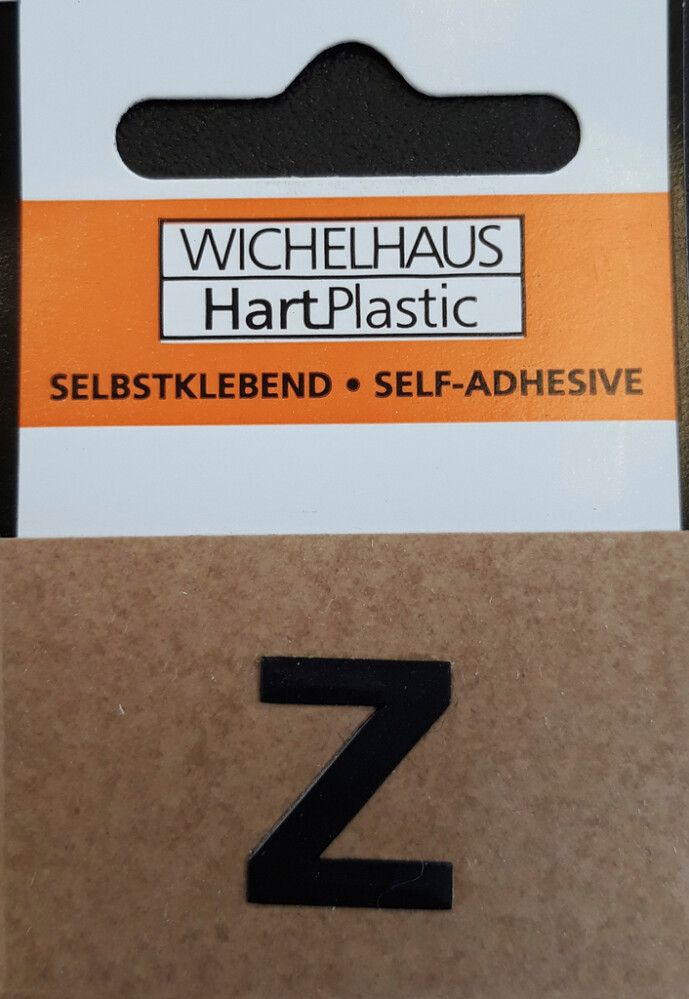 Kirjain Wichelhaus HartPlastic Musta 15 mm Z
