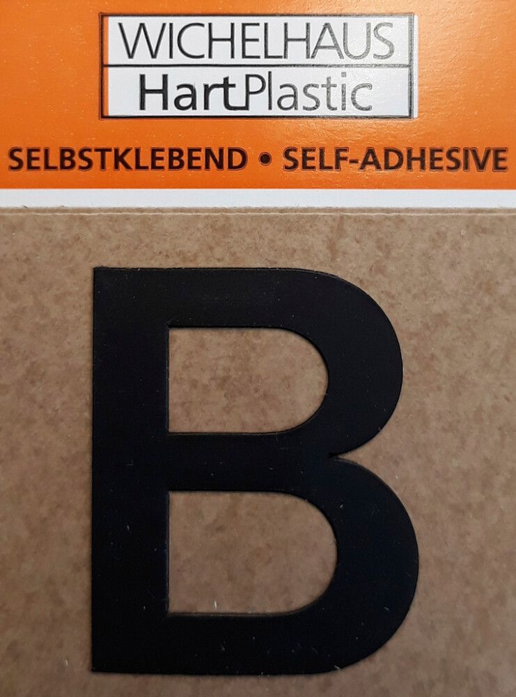 Kirjain Wichelhaus HartPlastic Musta 30 mm B