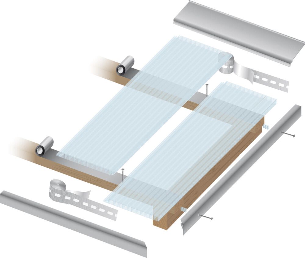Polykarbonaattipaneeli Gutta Easy Click 16 mm 200 cm