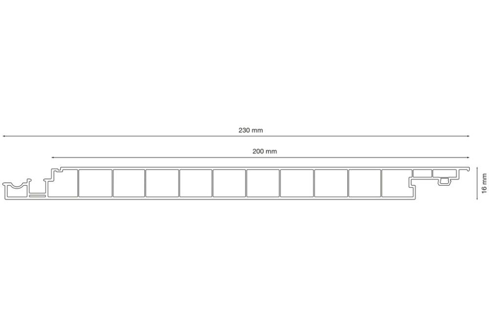 Polykarbonaattipaneeli Gutta Easy Click 16 mm 200 cm