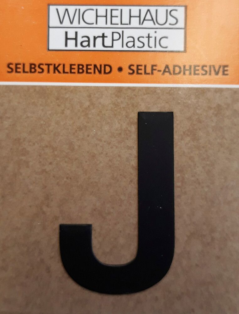 Kirjain Wichelhaus HartPlastic Musta 30 mm J